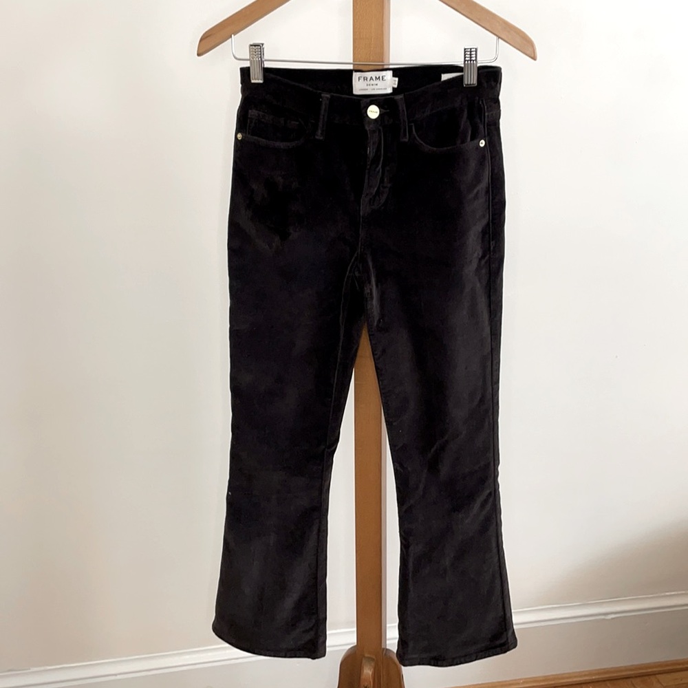 Frame soft velvet Le Crop Mini Boot Size 24. EUC. Worn 2-3 times.
